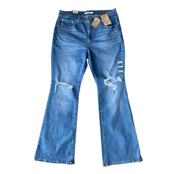 LEVI'S Women's 726 High Rise Slim Fit Flare Jeans - Picture 4 of 10